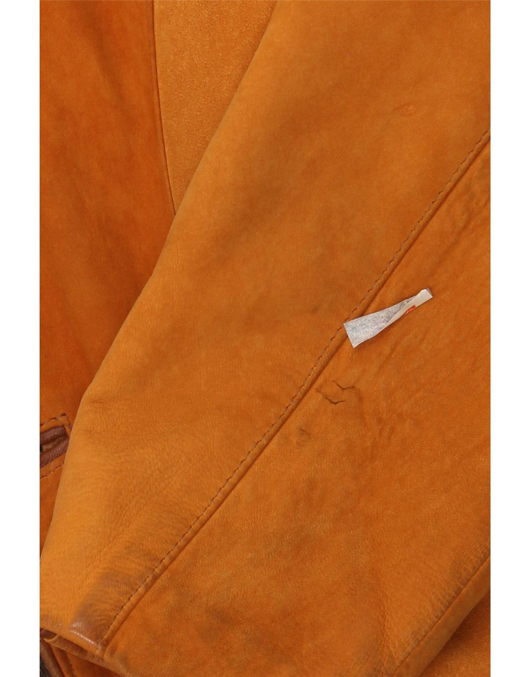 Giacca in pelle scamosciata aperta corta da donna VINTAGE UK 10 piccola in pelle marrone
