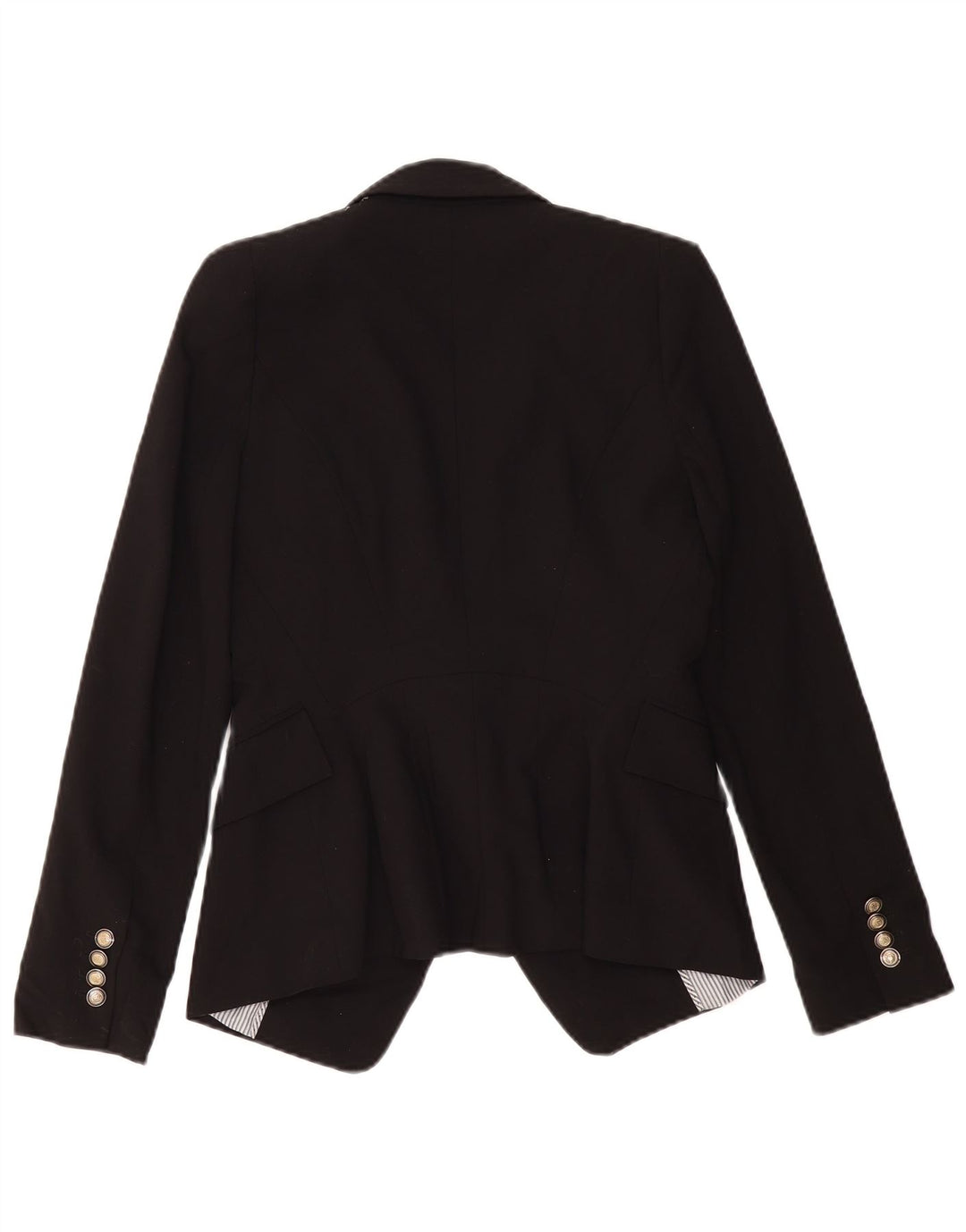 Giacca Blazer a 1 Bottone ZARA da Donna UK 10 Piccola in Poliestere Nero
