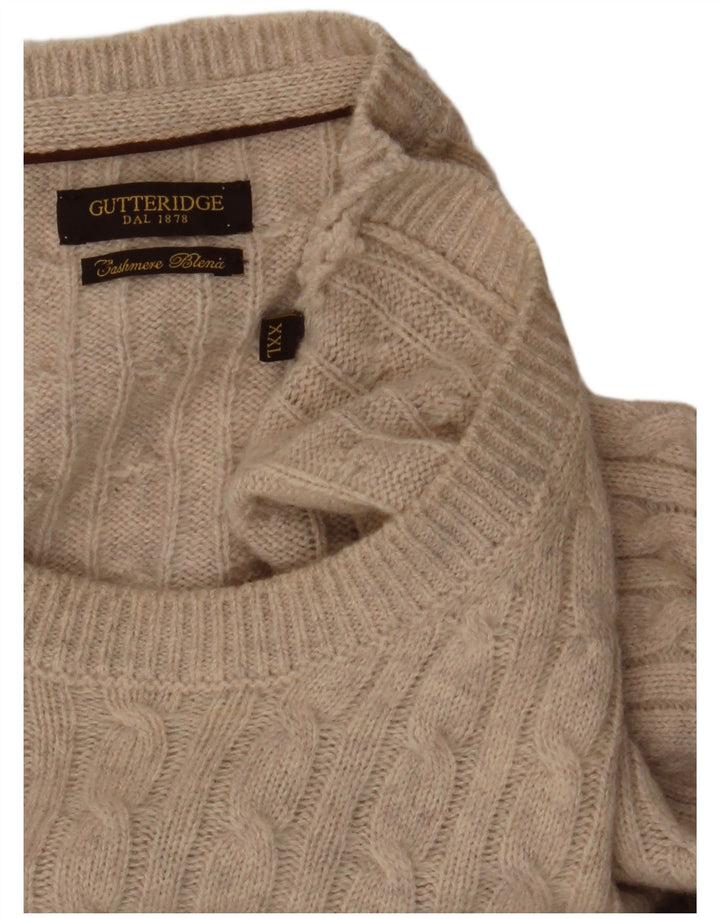 Maglione maglione girocollo da uomo GUTTERIDGE 2XL Beige