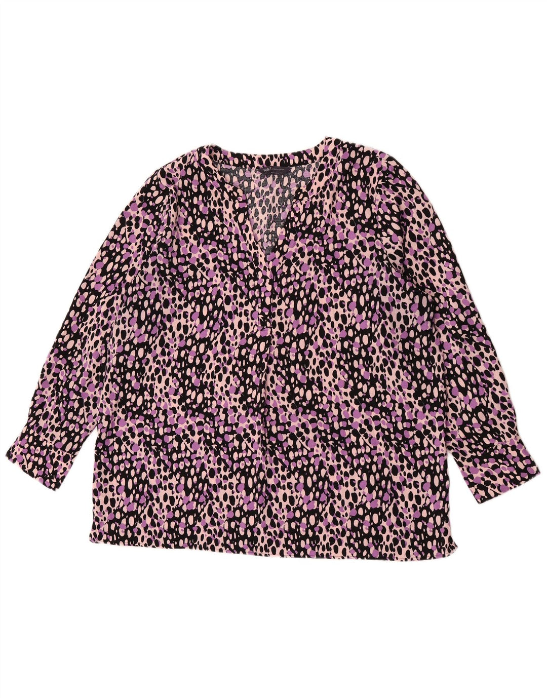 MARKS & SPENCER Camicetta da donna Top UK 18 XL Stampa animale multicolore
