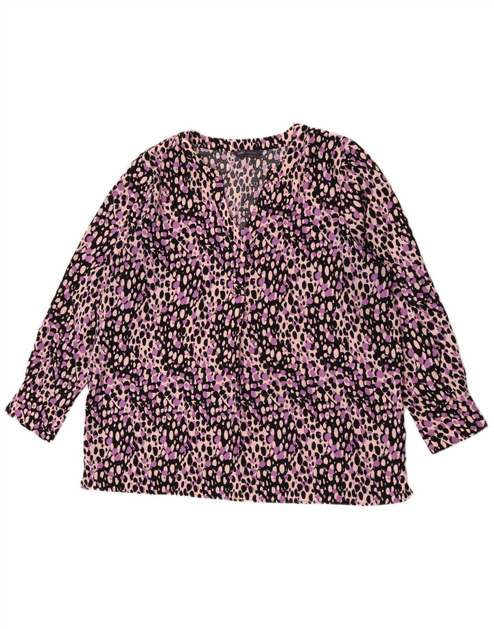 MARKS & SPENCER Camicetta da donna Top UK 18 XL Stampa animale multicolore