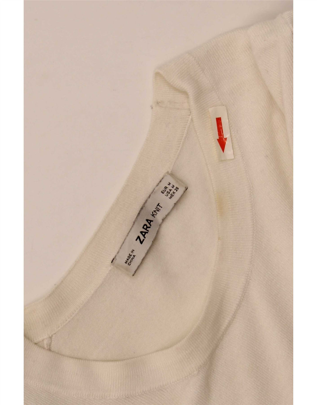 Maglione Zara da donna con scollo a barca UK 12 Viscosa bianca media