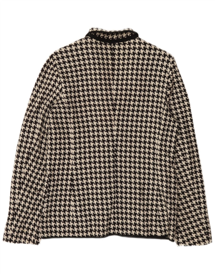 Giacca blazer da donna Max Mara UK 10 piccola lana pied de poule nera