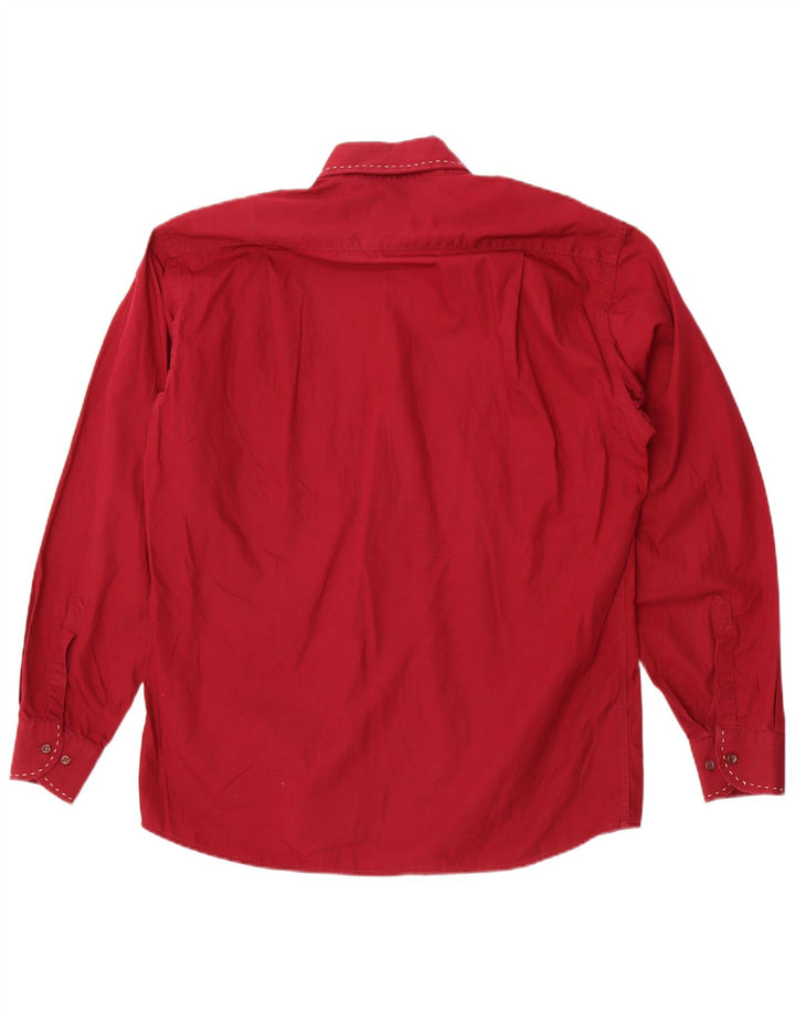 Camicia da uomo Roccobarocco taglia 16 41 grande cotone rosso