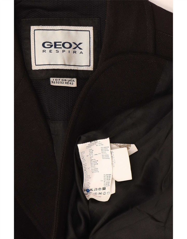 Geox Giacca da uomo Respira a 3 bottoni in lana nera UK 42 XL