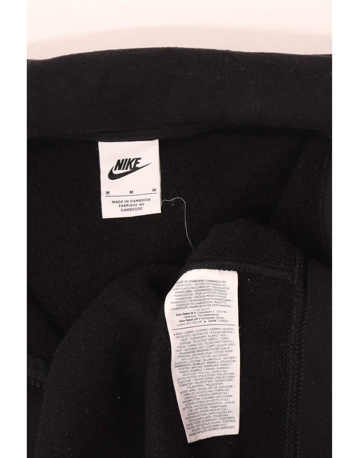Felpa con cappuccio e zip Nike da uomo in cotone nero medio