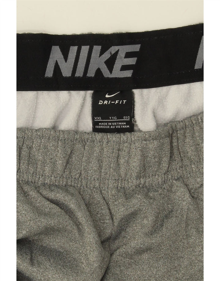 NIKE Mens Dri Fit Tracksuit Trousers 2XL Grey Polyester Vintage Nike and Second-Hand Nike from Messina Hembry 