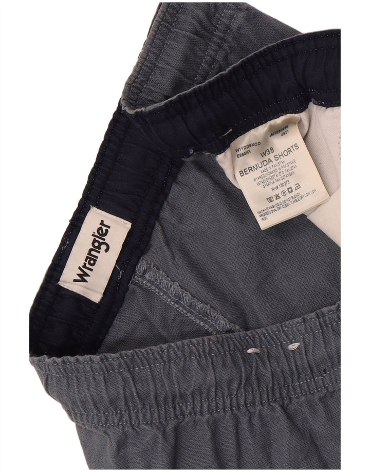Bermuda da uomo Wrangler W38 XL in cotone grigio