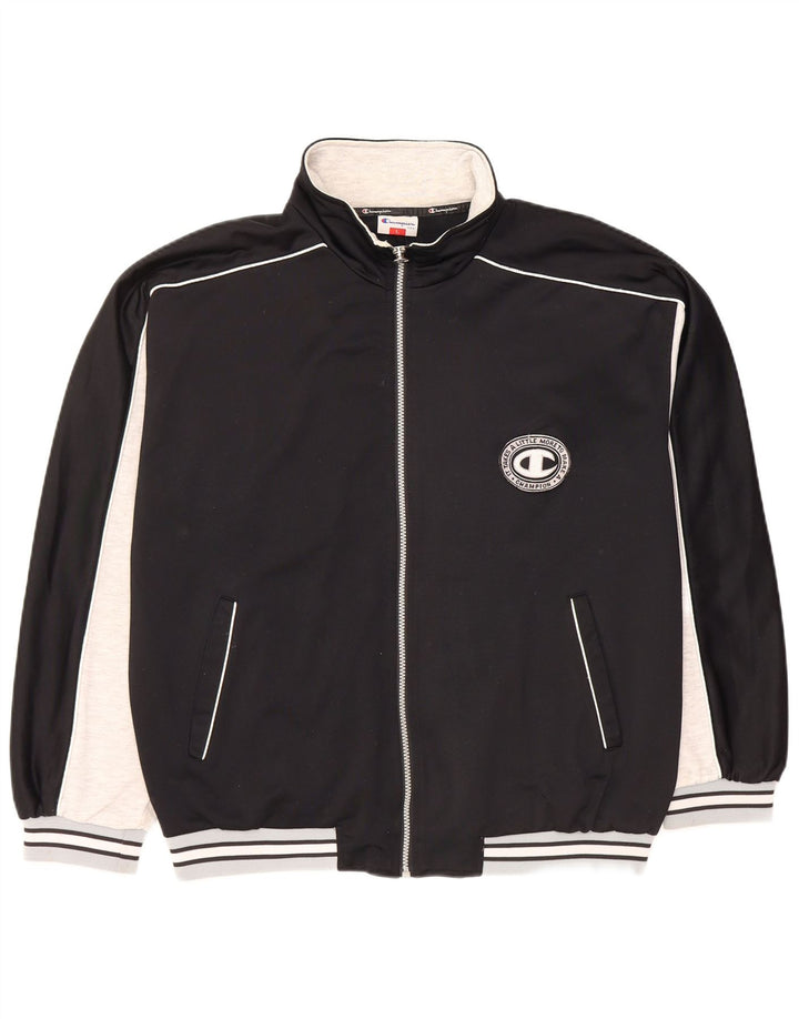 Giacca da tuta grafica da uomo Champion, grande, color block nero