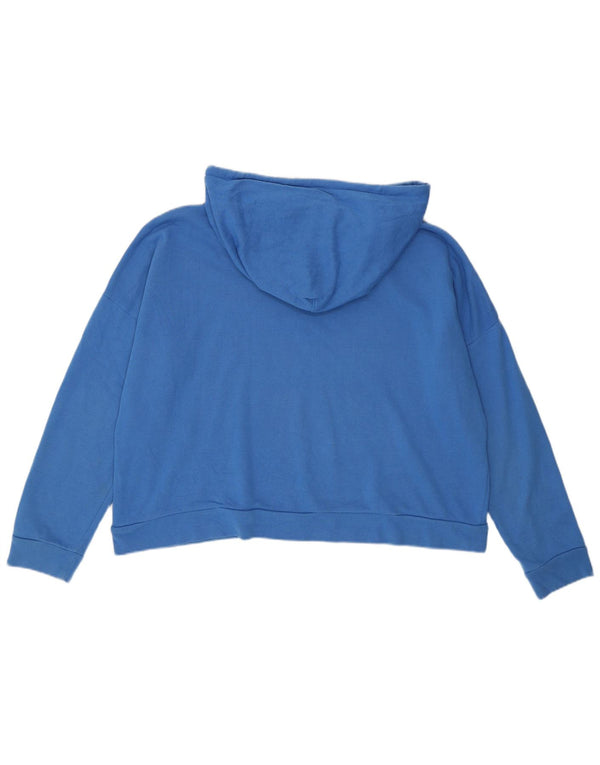 Maglione con cappuccio oversize grafico da donna LEVI'S UK 16 grande cotone blu