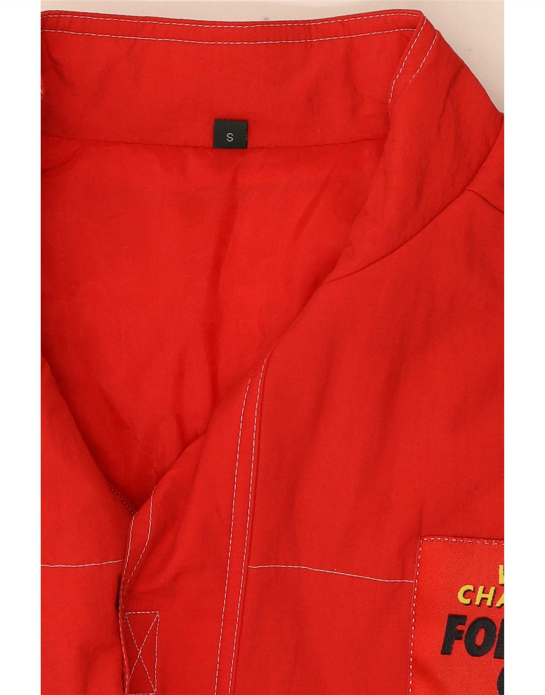 Giacca da corsa grafica da uomo Parmalat Formula Uno UK 36 piccola in nylon rosso