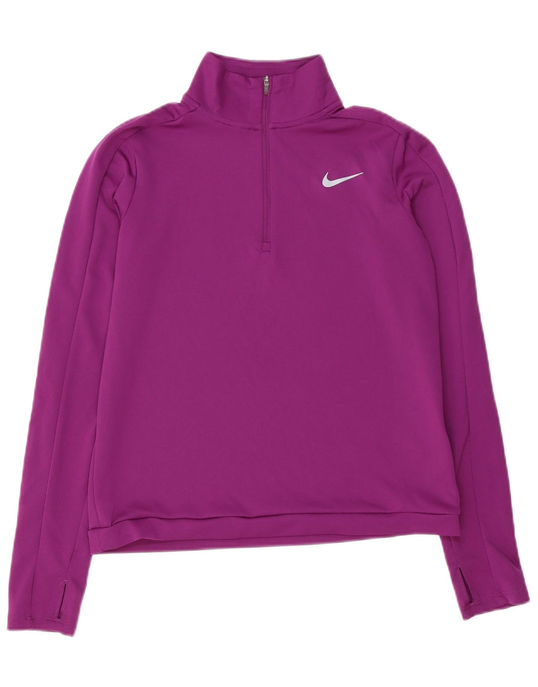 Maglia da tuta pullover con zip e collo Nike Dri Fit da donna UK 10 piccola viola