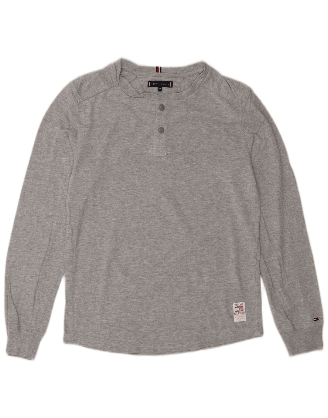 Tommy Hilfiger Top Bambino Manica Lunga 13-14 Anni Cotone Grigio