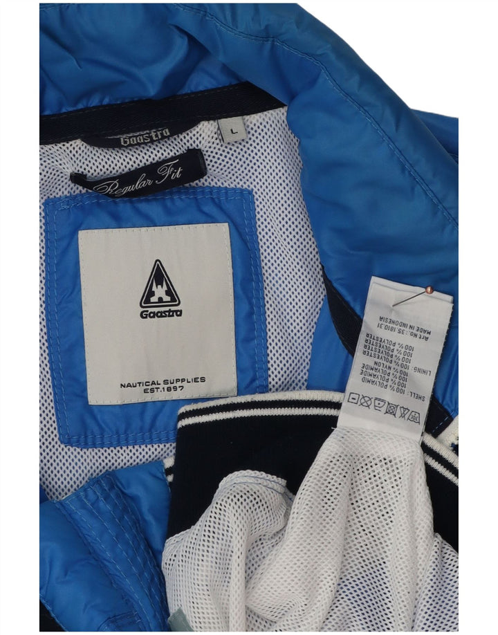 Gaastra Giacca antipioggia da uomo con vestibilità regolare con cappuccio UK 40 Large Blu Poliammide