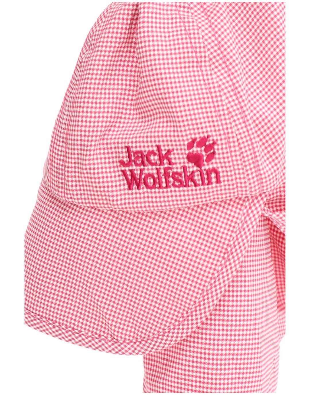 Cappello da cacciatore Jack Wolfskin per ragazze con drappeggio sul collo, 4-5 anni, piccolo pied de poule rosa