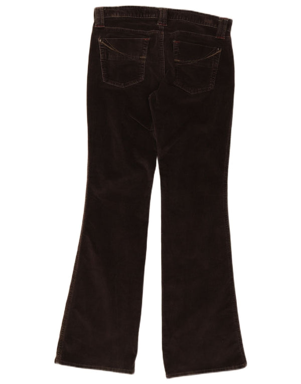 Pantaloni Gap da donna in velluto a coste svasati a vita bassa UK 12 Medium W30 L32 Marrone