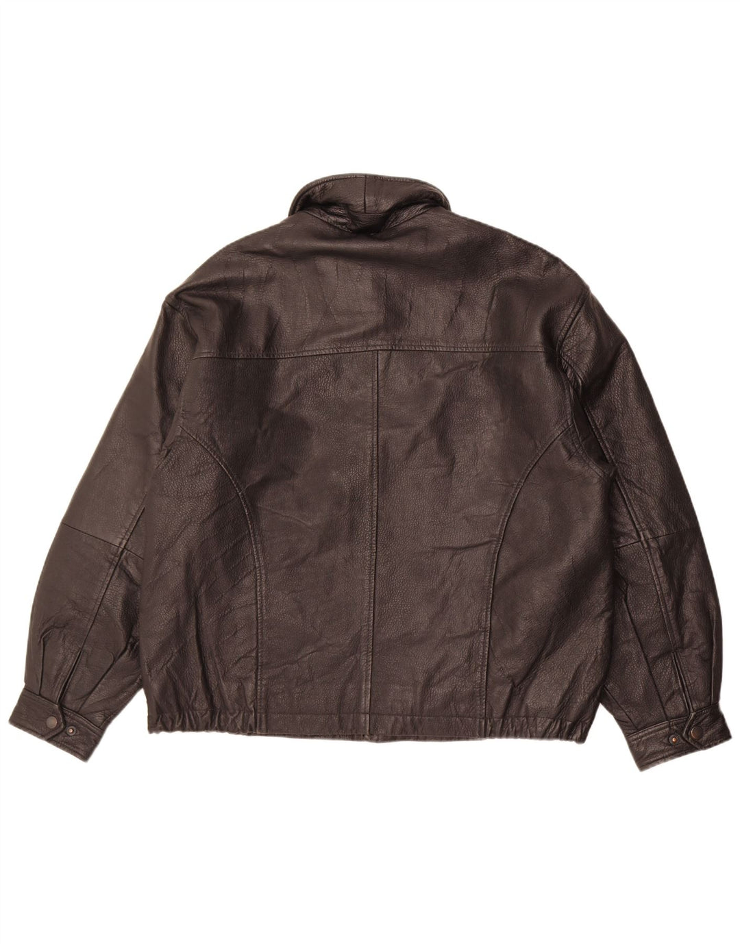 Giacca in pelle vintage da uomo UK 40 grande in pelle nera