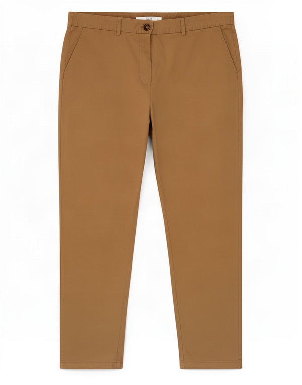 Pantaloni chino slim a vita alta da donna Hobbs UK 18 XL W38 L30 Cotone beige
