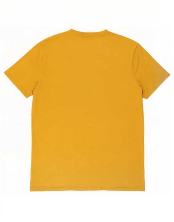 Guess T-shirt grafica da uomo Top XL in cotone giallo