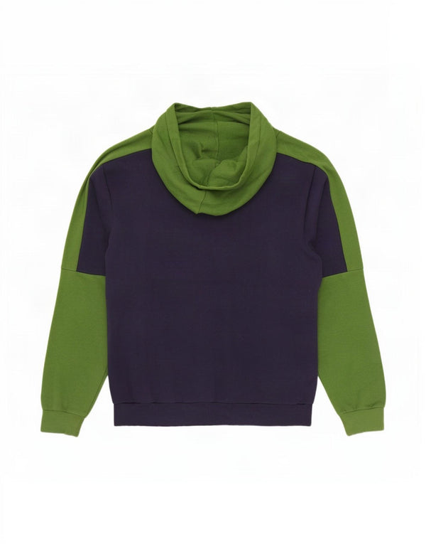 Felpa con cappuccio grafica da uomo Puma Large in cotone color block blu navy