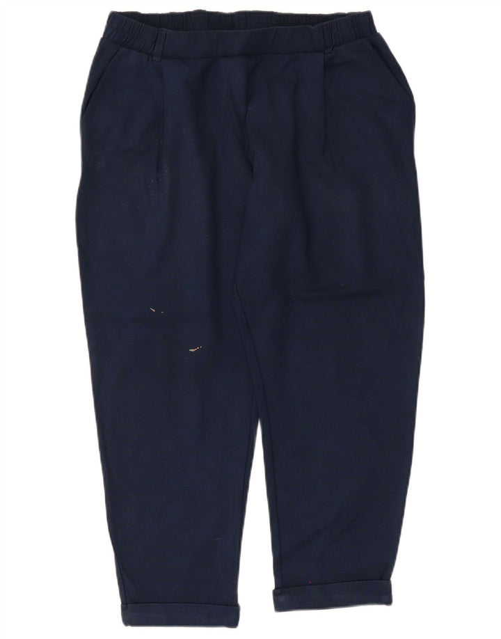 Pantaloni Capri da donna Marks & Spencer UK 12 Medium W36 L22 Blu Navy