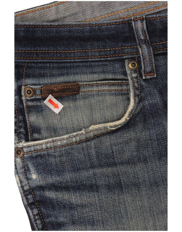 WRANGLER Mens Straight Jeans W34 L32 Blue Cotton