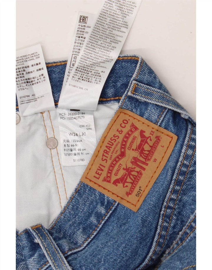 Jeans dritti Levi's 501 da donna W26 L30 cotone blu