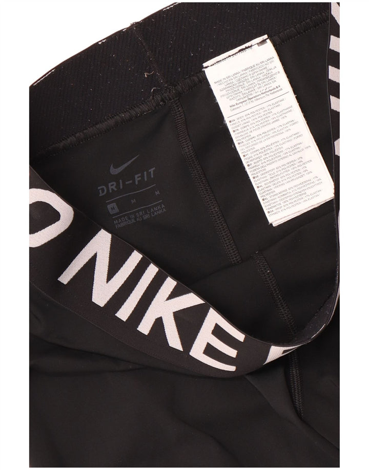 Leggings Nike Dri Fit Graphic Capri da donna UK 12 medio nero poliestere