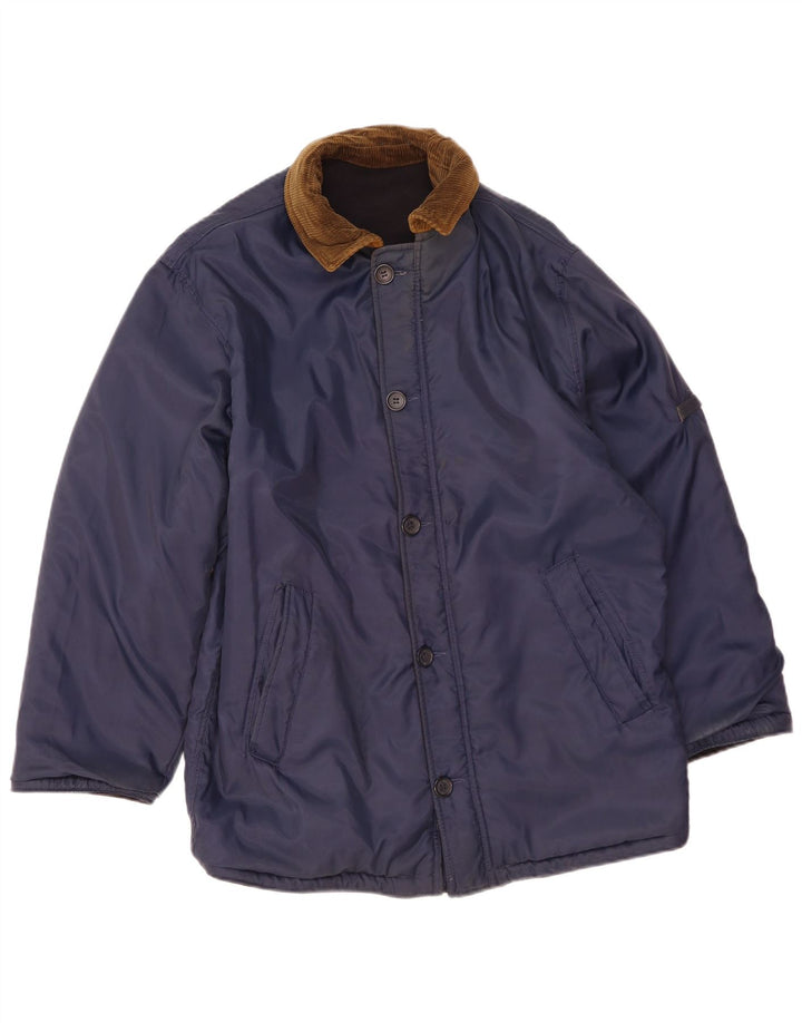 Giacca reversibile da uomo Ivy Oxford UK 36 Small Lana blu navy