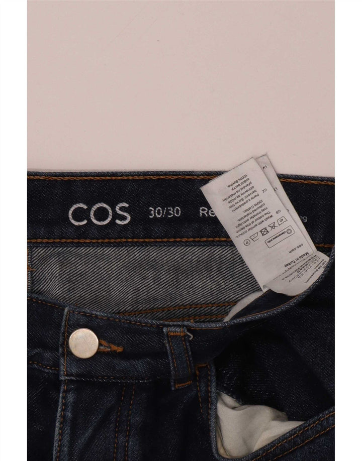 Jeans dritti regolari da uomo Cos W30 L28 cotone blu navy