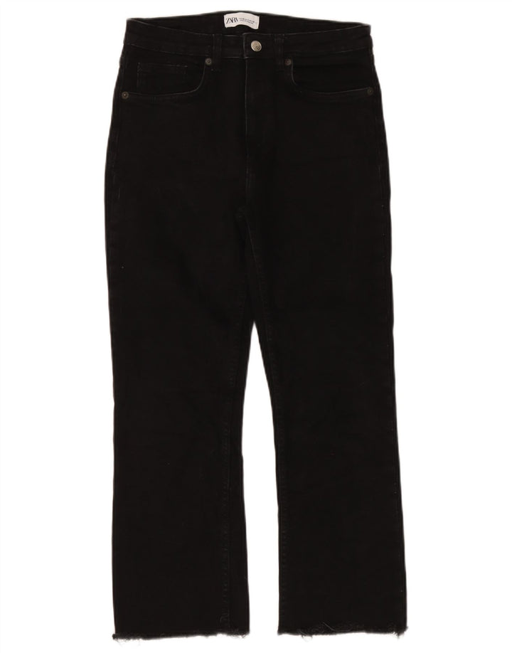 Jeans corti da donna Zara EU 38 piccoli W28 L24 neri