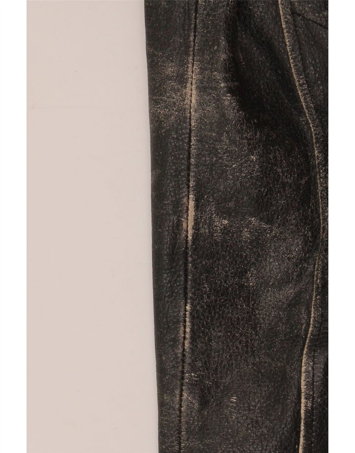 Giacca da motociclista in pelle corta da donna Yuppie EU 38 pelle nera media