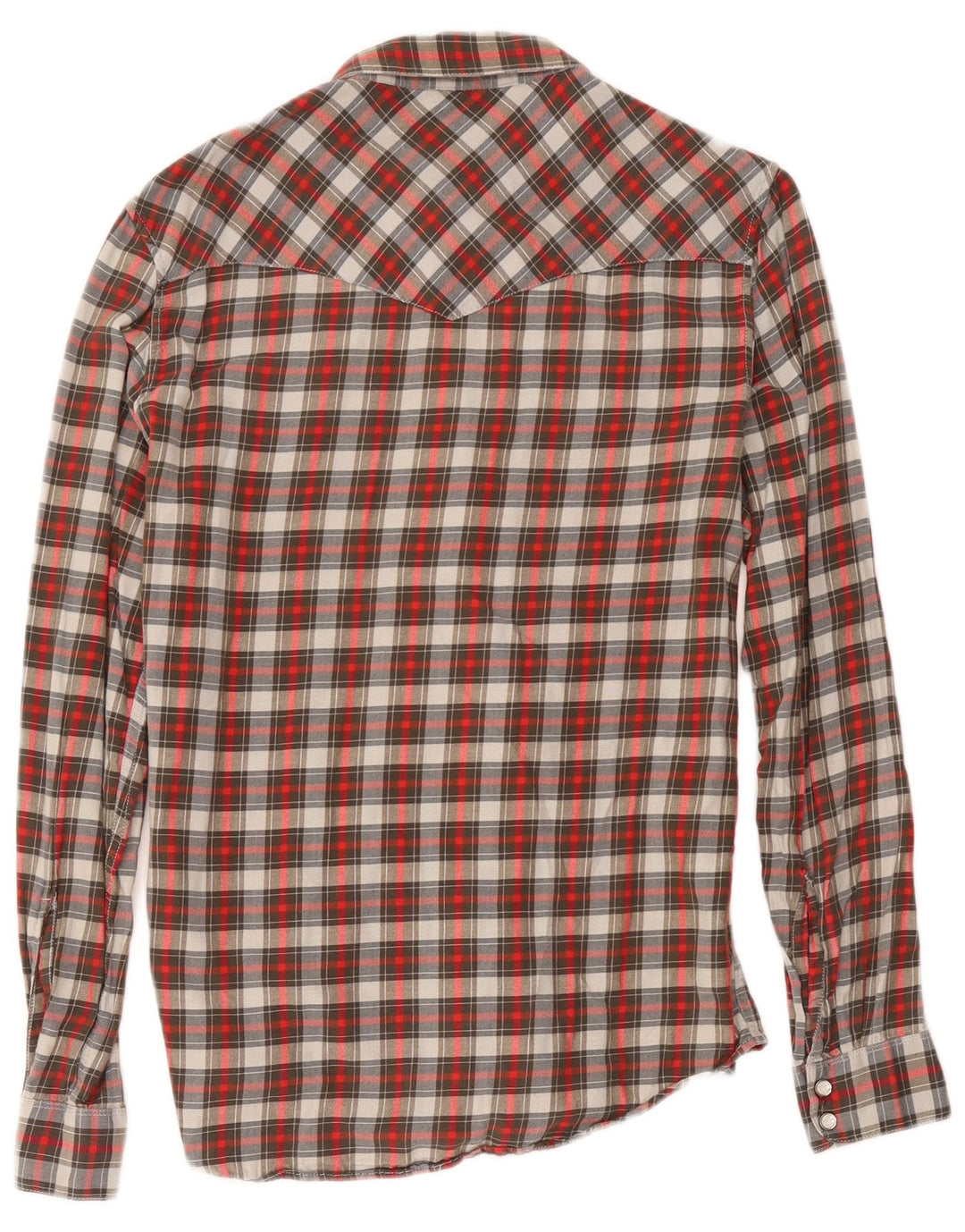 Camicia Levi's da uomo slim fit in flanella, cotone a quadri rosso medio