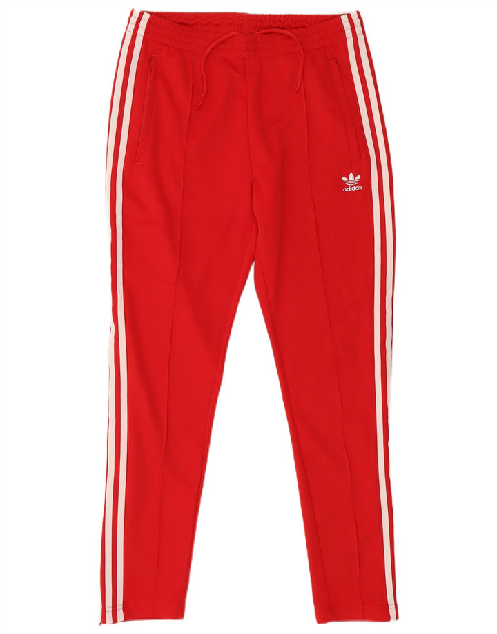 Pantaloni da tuta da donna ADIDAS UK 12/14 Poliestere rosso medio