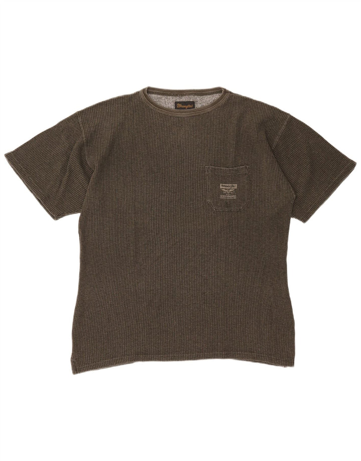 T-shirt da uomo Wrangler Top grande in cotone kaki