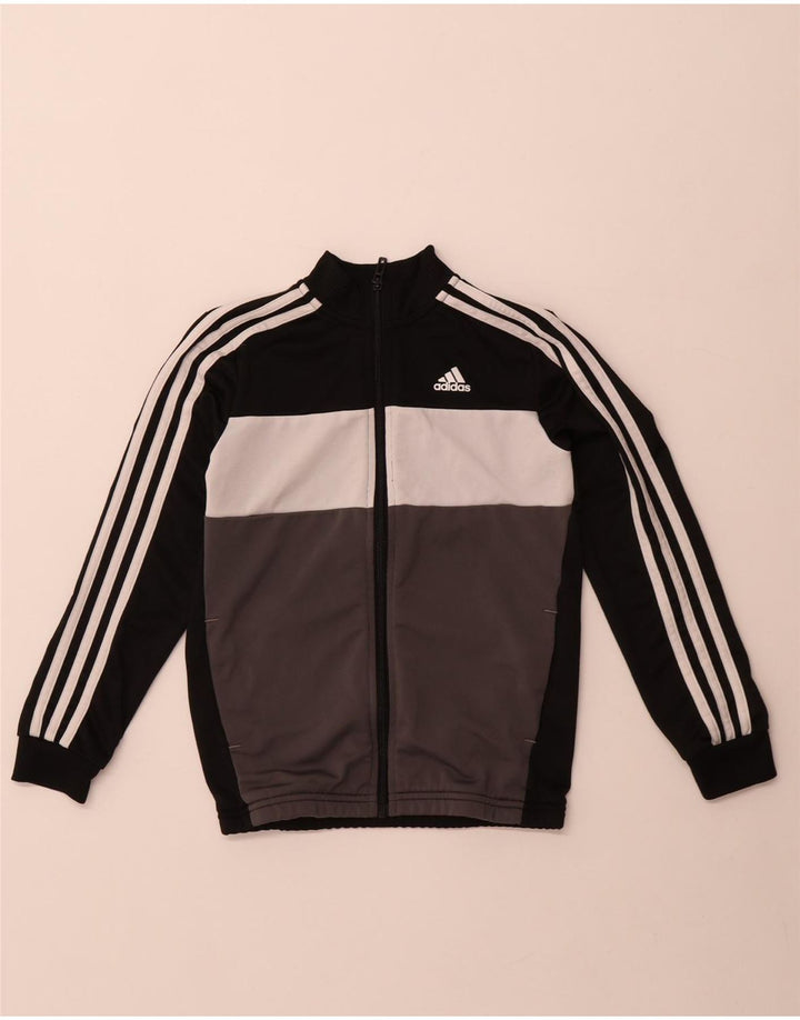 Giacca Top della tuta da ragazzo Adidas 9-10 anni in poliestere nero