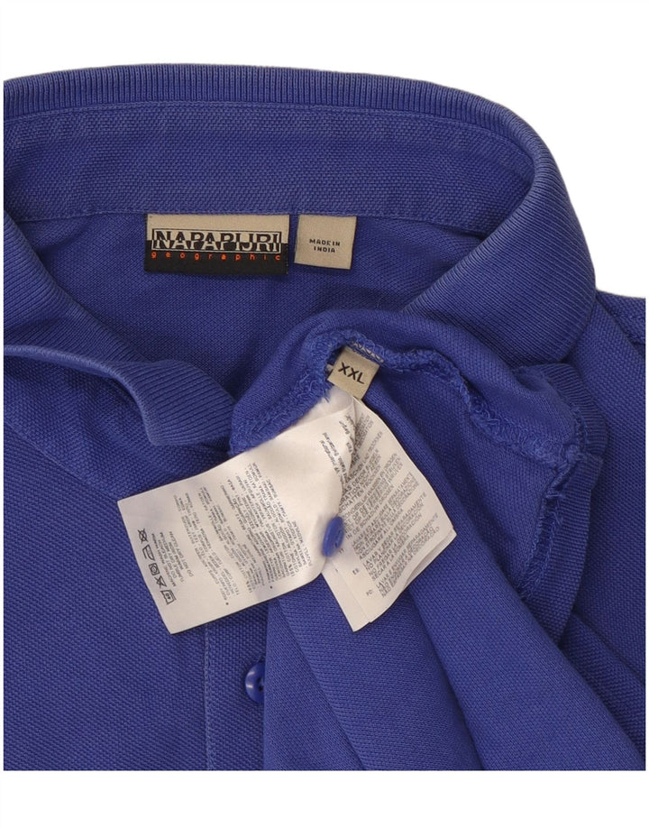 Polo da uomo Napapijri 2XL in cotone blu