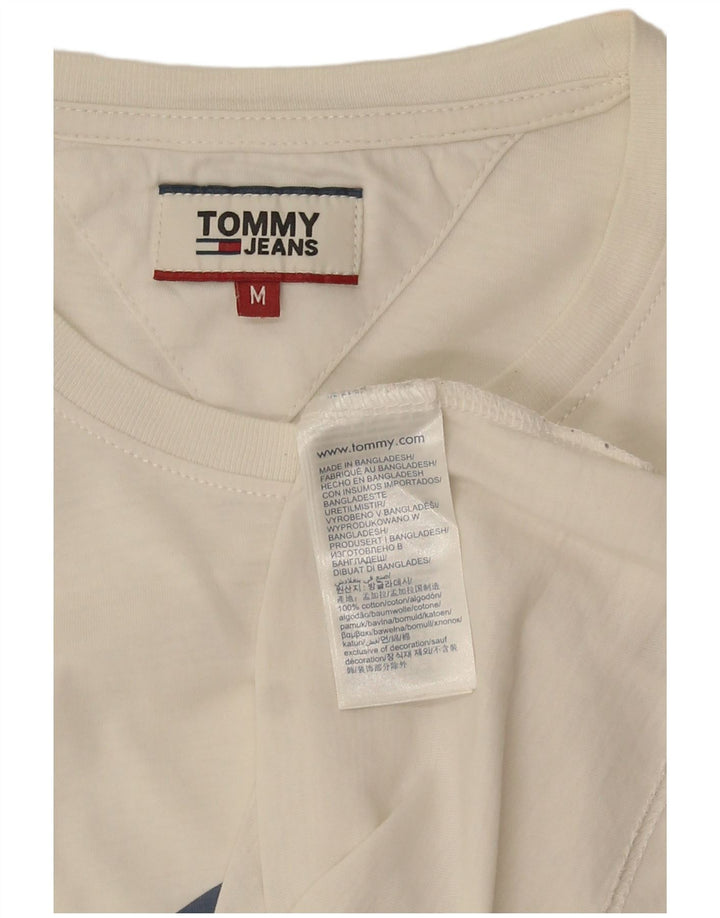T-shirt grafica da uomo Tommy Hilfiger Top in cotone bianco medio