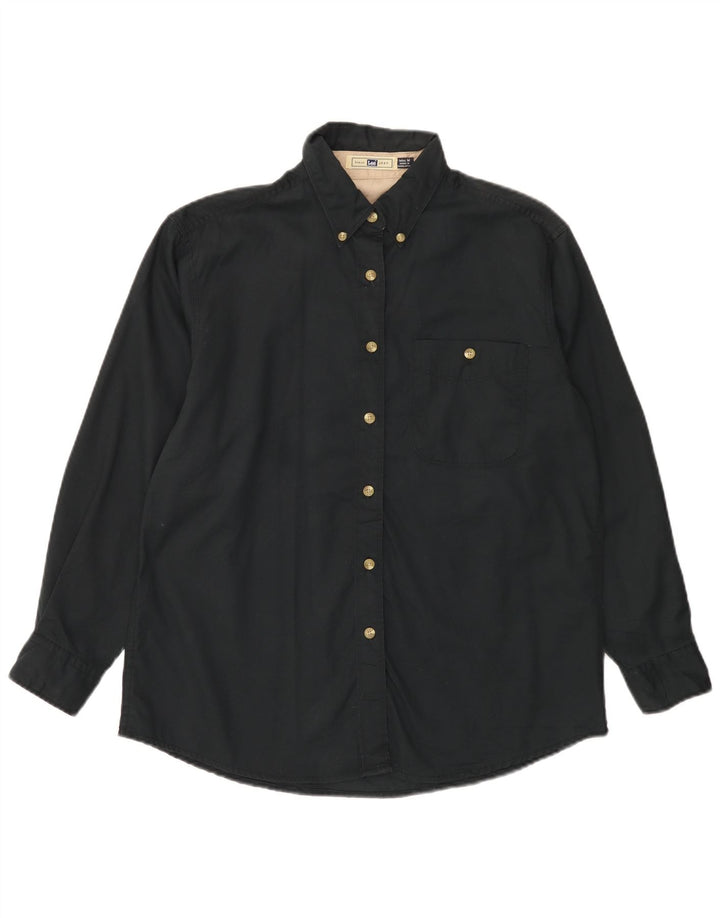 Camicia oversize da donna LEE UK 14 cotone nero medio