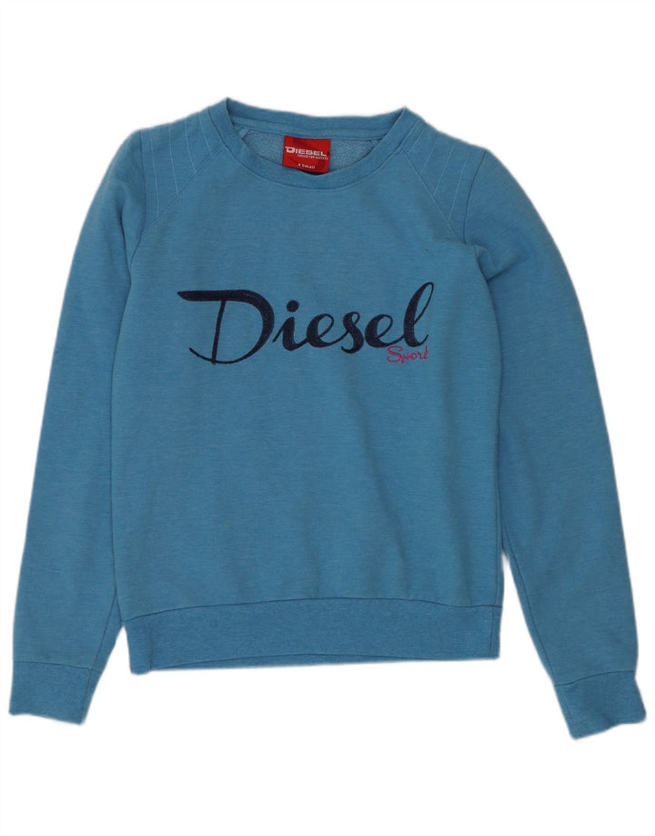 Felpa con grafica da donna Diesel UK 6 XS poliestere blu
