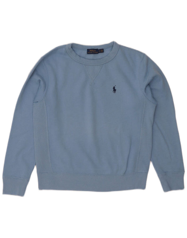 Polo Ralph Lauren Felpa da donna Maglione UK 10 Piccolo cotone blu