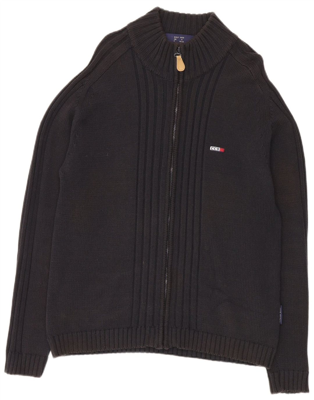 COTTON REPUBLIC Maglione cardigan da uomo in cotone blu navy medio