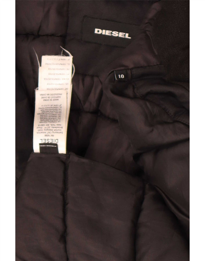 Giacca Parka con cappuccio per ragazze Diesel 9-10 anni in poliestere nero