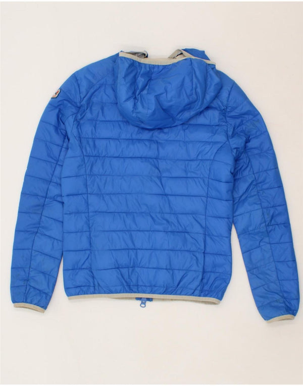 INVICTA Womens Hooded Padded Jacket UK 14 Large Blue Polyamide