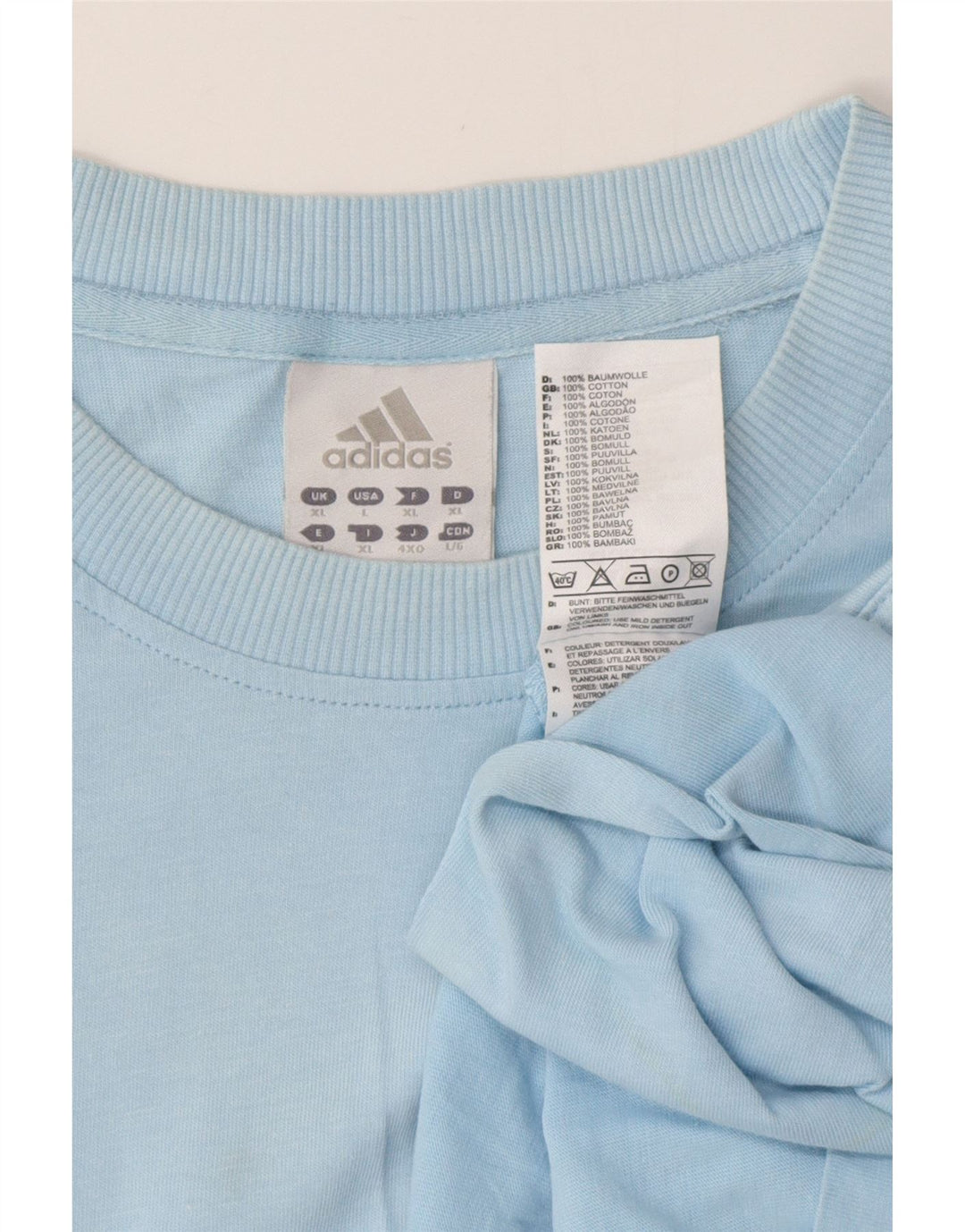 Maglietta ADIDAS da uomo Top XL in cotone blu