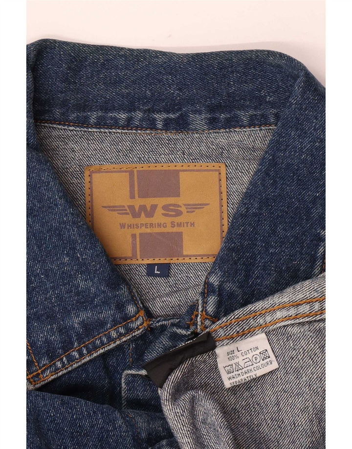 Giacca di jeans da uomo Whispering Smith UK 40 Large Blue Cotton