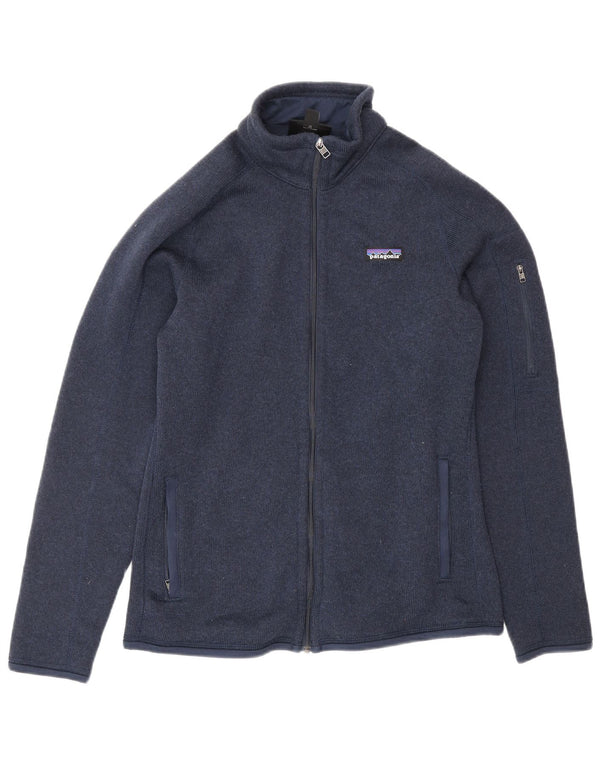 PATAGONIA Giacca da tuta da donna UK 14 Medium Blu Navy Poliestere