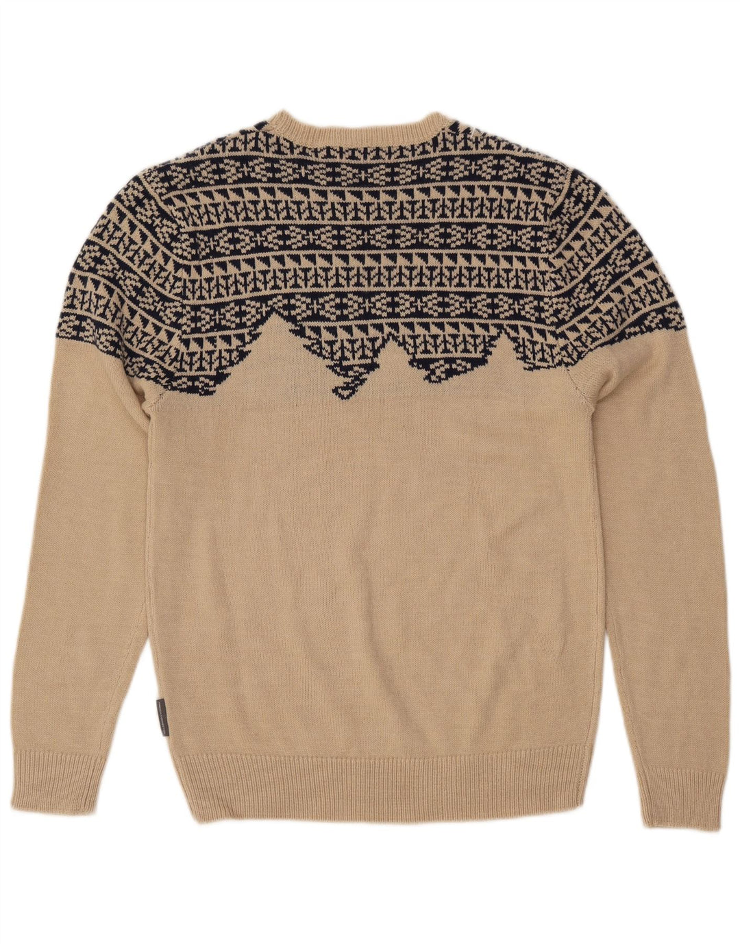FRENCH CONNECTION Maglione da uomo con scollo a barchetta Beige medio geometrico