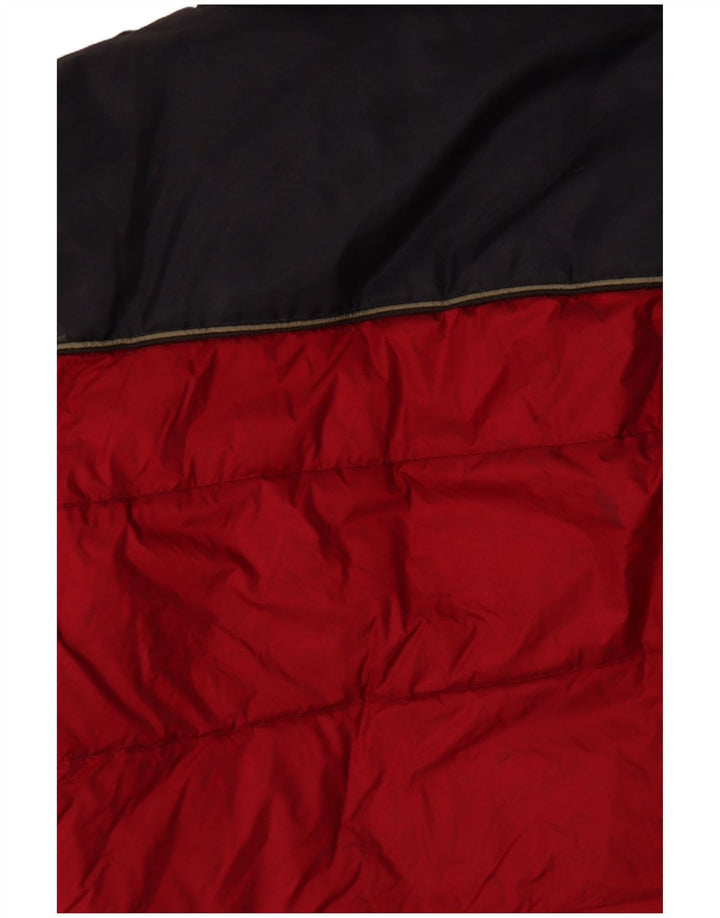 BLEND Giacca imbottita con grafica dal taglio ampio da uomo UK 40 Large Red Colourblock