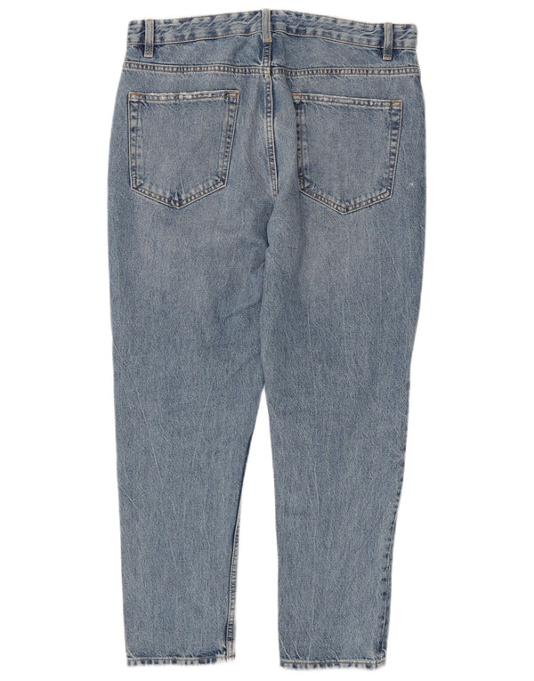 Jeans dritti da uomo Zara EU 42 Large W32 L27 Blu
